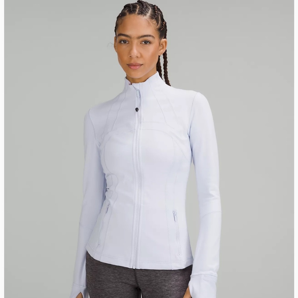 Pink striped lululemon define jacket